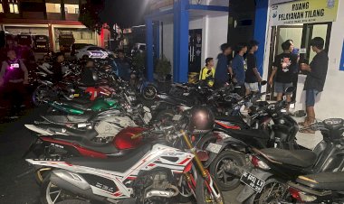 Polres-Blitar-Kota-Jaring-44-Motor-Berknalpot-Tidak-Sesuai-Spektek